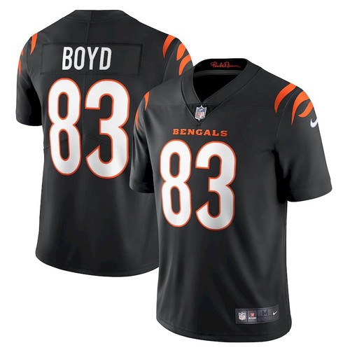 Men's Cincinnati Bengals #83 Tyler Boyd 2021 Black NFL Vapor Untouchable Limited Stitched Jersey Men's Cincinnati Bengals #83 Tyler Boyd 2021 Black NFL Vapor Untouchable Limited Stitched Jersey